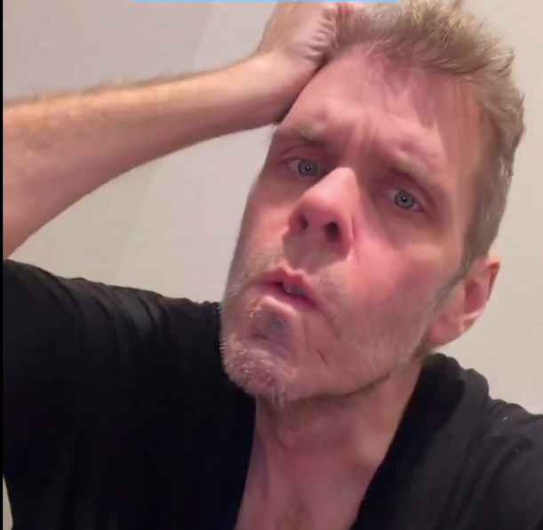 Perez Hilton Cutting Himself